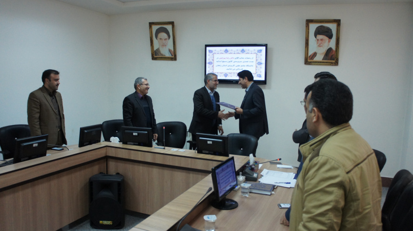 مراسم تکریم و معارفه سرپرست کانون بسیج اساتید دانشگاه جامع علمی کاربردی استان زنجان برگزار شد